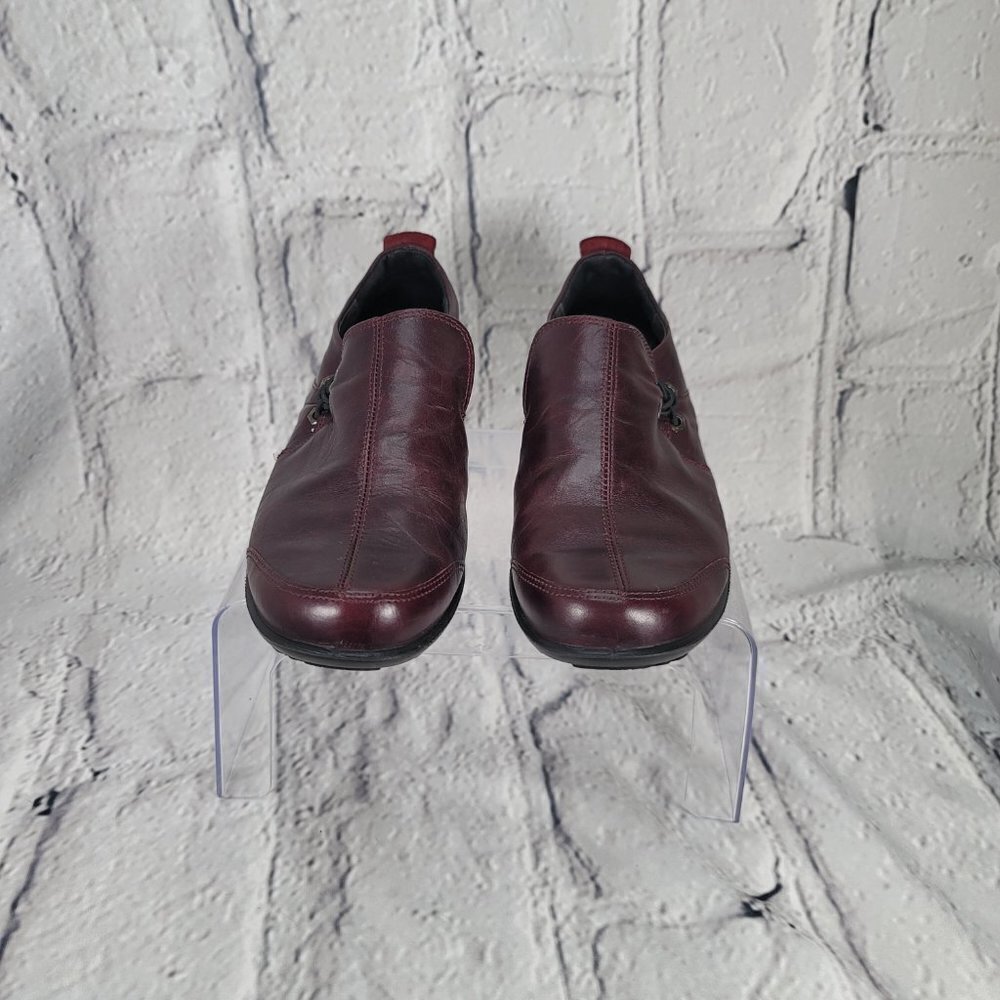 ROMIKA Burgundy Womens Sz 8-8.5 Leather Slip On Loafers‎ Academic Casual Comfort - Picture 10 of 15
